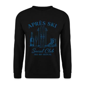 Après Ski Social Club Ski Sip Repeat - Sweat-shirt Unisexe - noir - Devant - Alina (178cm) & Michal (187cm)