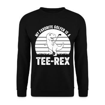 Mon golfeur préféré est un Tee-Rex - Sweat-shirt Unisexe - noir - Devant - Alina (178cm) & Michal (187cm)