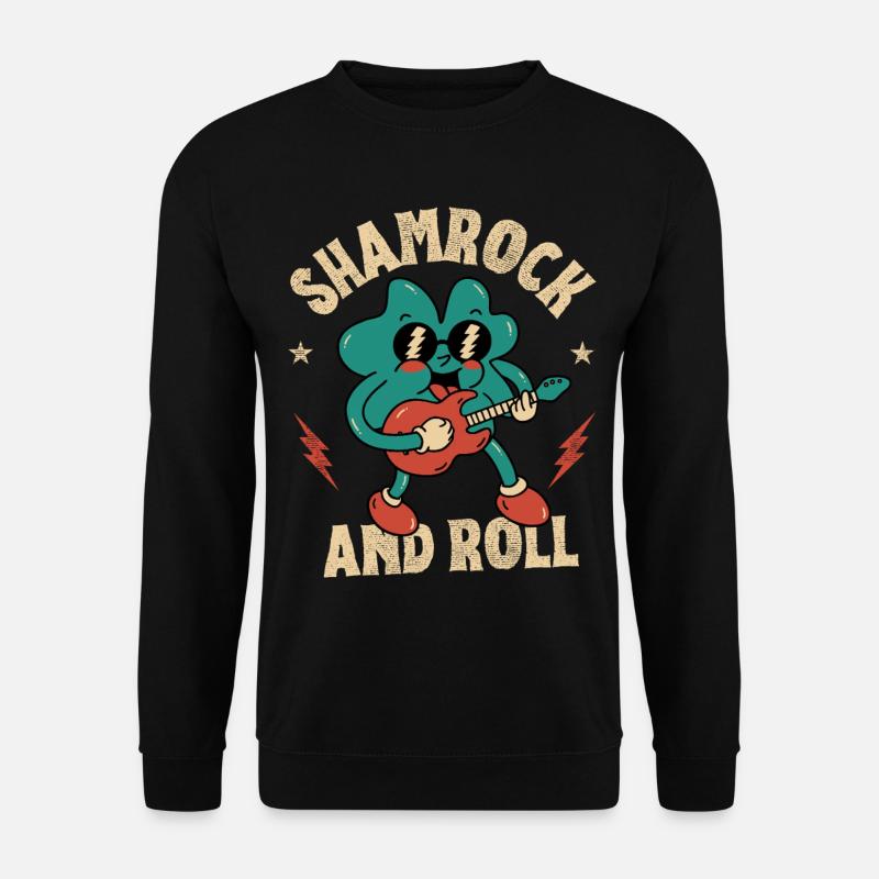 Kleeblatt und Roll - Unisex Pullover - Schwarz