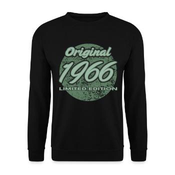 60e anniversaire 1966 cadeau pour hommes et femmes - Sweat-shirt Unisexe - noir - Devant - Alina (178cm) & Michal (187cm)