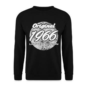 60e anniversaire 1966 cadeau pour hommes et femmes - Sweat-shirt Unisexe - noir - Devant - Alina (178cm) & Michal (187cm)
