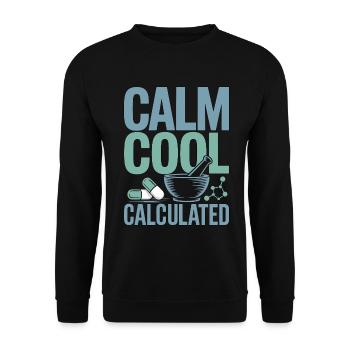 Hospital Pharmacist Calm Cool Calculated Inpatient - Unisex Sweatshirt - black - Front - Alina (178cm) & Michal (187cm)