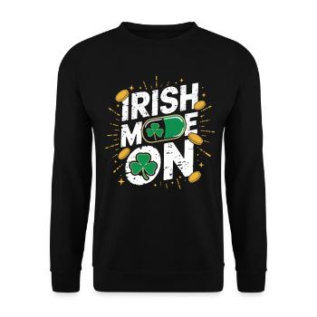 Irish Mom Shamrock Gold Fiesta - Unisex Pullover - Schwarz - Vorne - Alina (178cm) & Michal (187cm)