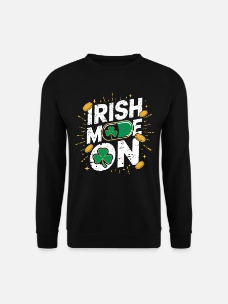Irish Mom Shamrock Gold Fiesta - Unisex Pullover - Schwarz