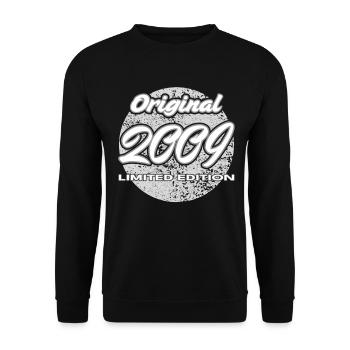 17th Birthday 2009 Boys and Girls Gift - Unisex Sweatshirt - black - Front - Alina (178cm) & Michal (187cm)