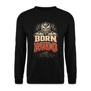 Lucha Libre Luchador Born Rudo - Unisex Pullover - Schwarz - Vorne - Alina (178cm) & Michal (187cm)