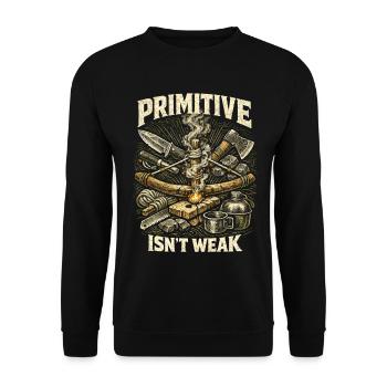Prepper Survivalists - Unisex Sweatshirt - black - Front - Alina (178cm) & Michal (187cm)