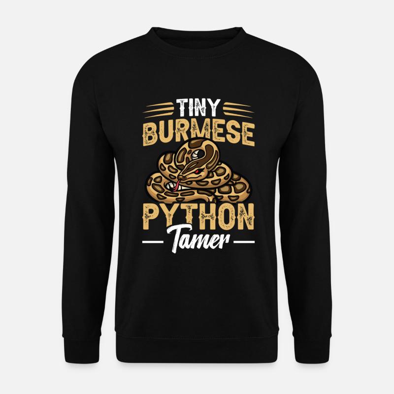 Python-Tamer-Schlangen-Terrarium-Reptilienhüter - Unisex Pullover - Schwarz