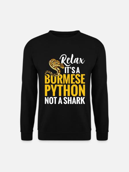  Snake Owner Terrarium Reptile Enclosure Burmese - Unisex Sweatshirt - black