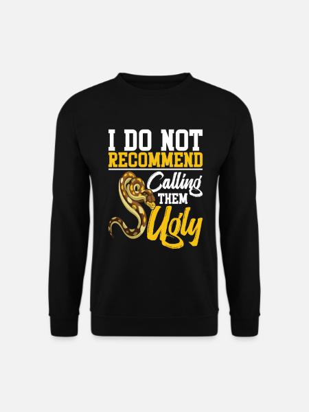 Schlangenliebhaber Reptiliengehege Python Futter Burmeser - Unisex Pullover - Schwarz