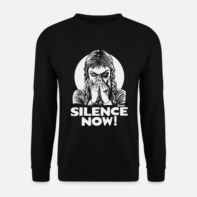 Silence Now Face Emblem - Unisex Sweatshirt - black