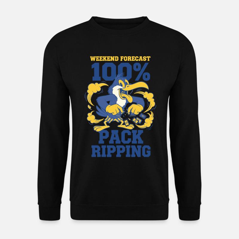 Wochenend-Vorhersage-Pack-Ripping-Karten-Sammler - Unisex Pullover - Schwarz