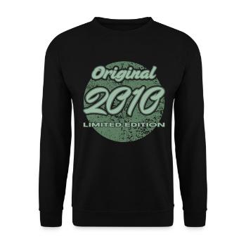 16th Birthday 2010 Boys and Girls Gift - Unisex Sweatshirt - black - Front - Alina (178cm) & Michal (187cm)