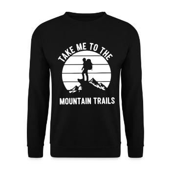 Mountain Trail Hikers - Unisex Sweatshirt - black - Front - Alina (178cm) & Michal (187cm)