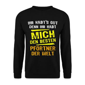 Cadeau de gardien - Sweat-shirt Unisexe - noir - Devant - Alina (178cm) & Michal (187cm)