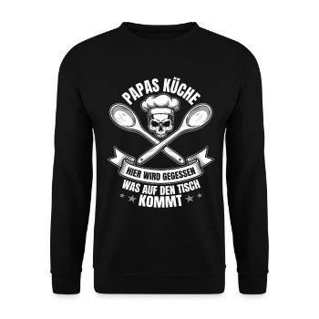 Meilleur cadeau de fête des pères Chef Papa - Sweat-shirt Unisexe - noir - Devant - Alina (178cm) & Michal (187cm)