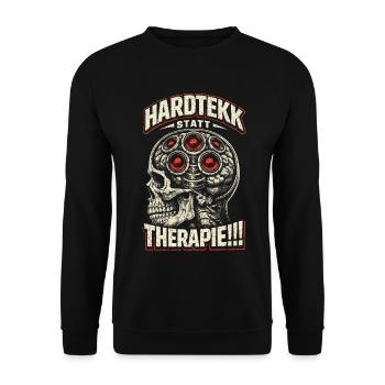 Hardtekk Tekke East Germany - Unisex Sweatshirt - black - Front - Alina (178cm) & Michal (187cm)