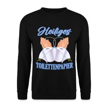 Saint papier toilette - Sweat-shirt Unisexe - noir - Devant - Alina (178cm) & Michal (187cm)