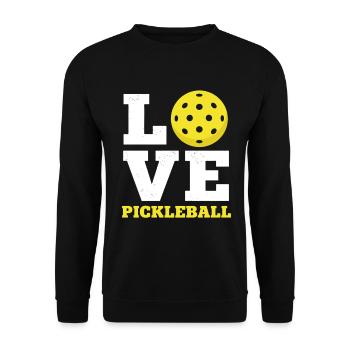 J’adore le pickleball - Paddle Sport Stressed - Sweat-shirt Unisexe - noir - Devant - Alina (178cm) & Michal (187cm)
