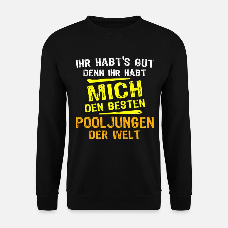 Pooljunge Geschenk - Unisex Pullover - Schwarz