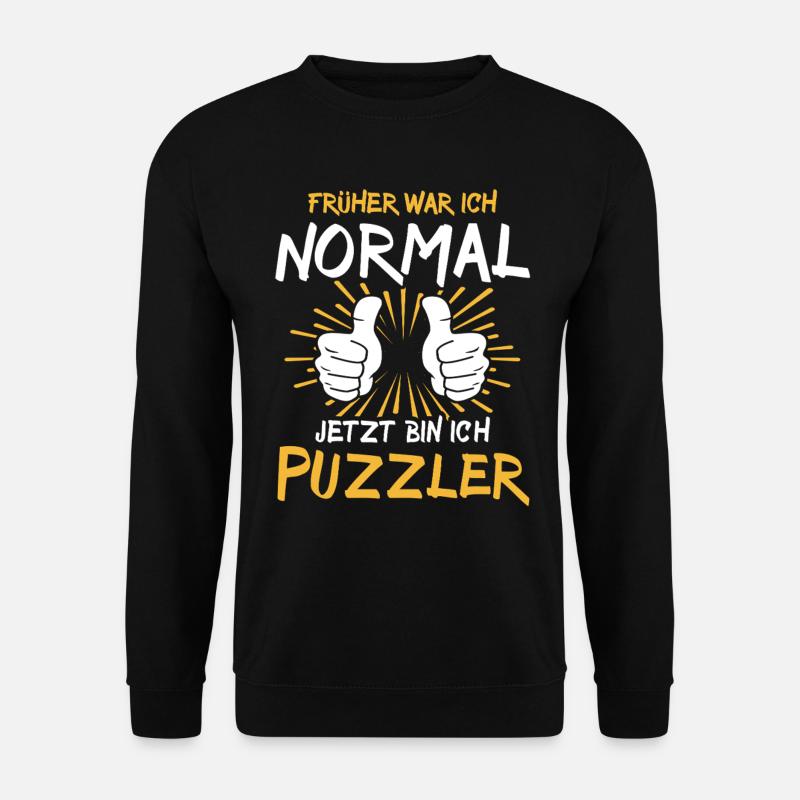Puzzler Saying - Unisex Sweatshirt - black
