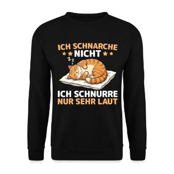 Sleeping Cat Tired Pet Cuddling - Unisex Sweatshirt - black - Front - Alina (178cm) & Michal (187cm)
