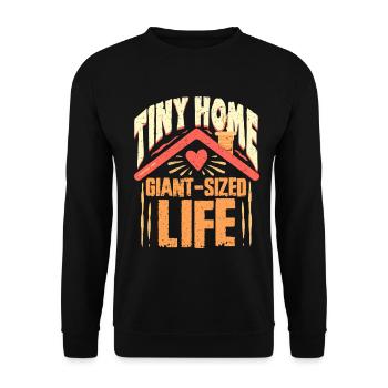 Tiny House - Unisex Sweatshirt - black - Front - Alina (178cm) & Michal (187cm)