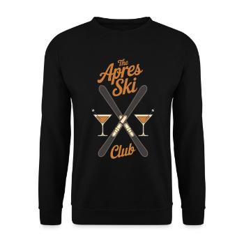 The Apres Ski Club Party Wintersport Berge - Unisex Pullover - Schwarz - Vorne - Alina (178cm) & Michal (187cm)