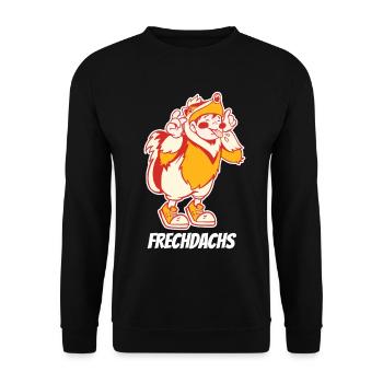 Cheeky – The Cheeky Rogue - Unisex Sweatshirt - black - Front - Alina (178cm) & Michal (187cm)