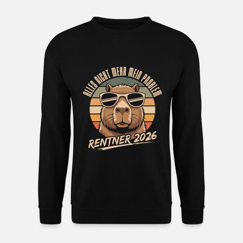 Rentner 2026 Wasserschwein Ruhestand Geschenk - Unisex Pullover - Schwarz