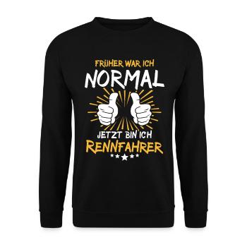 Racer Saying - Unisex Sweatshirt - black - Front - Alina (178cm) & Michal (187cm)