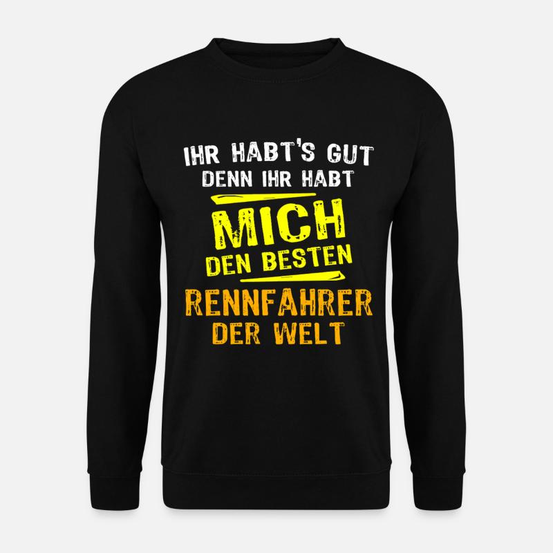Rennfahrer Geschenk - Unisex Pullover - Schwarz