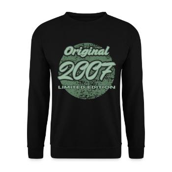 19th Birthday Man Woman 4 Years 2007 Gift - Unisex Sweatshirt - black - Front - Alina (178cm) & Michal (187cm)