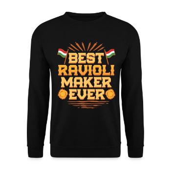 Meilleur fabricant de raviolis de tous les temps - Sweat-shirt Unisexe - noir - Devant - Alina (178cm) & Michal (187cm)