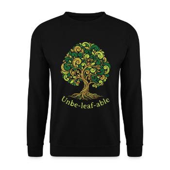 Tree pun amazing - Unisex Sweatshirt - black - Front - Alina (178cm) & Michal (187cm)