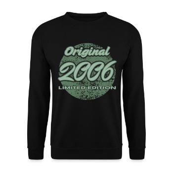 20th Birthday 2006 Gift for Men and Women - Unisex Sweatshirt - black - Front - Alina (178cm) & Michal (187cm)