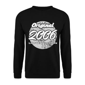 20th Birthday 2006 Gift for Men and Women - Unisex Sweatshirt - black - Front - Alina (178cm) & Michal (187cm)