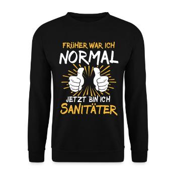 paramedic saying - Unisex Sweatshirt - black - Front - Alina (178cm) & Michal (187cm)