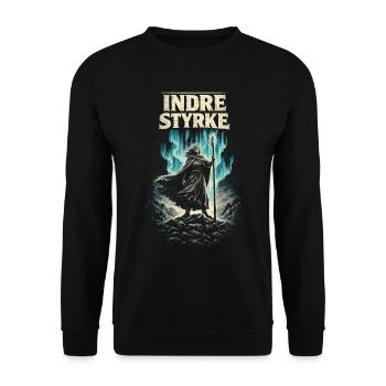 Indre Styrke viking scandinave - Sweat-shirt Unisexe - noir - Devant - Alina (178cm) & Michal (187cm)