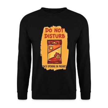 Ne pas interrompre l’ouverture de paquets en cours de trading - Sweat-shirt Unisexe - noir - Devant - Alina (178cm) & Michal (187cm)