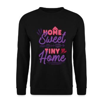 Tiny House Home Sweet Tiny Home - Unisex Sweatshirt - black - Front - Alina (178cm) & Michal (187cm)