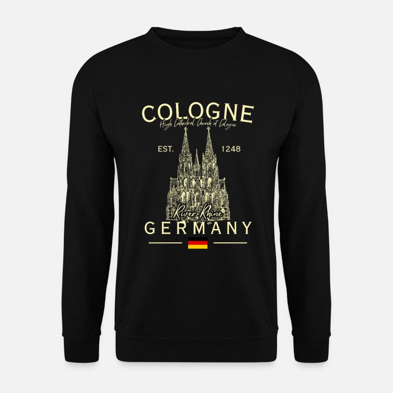 Cologne Germany Kölner Dom Cathedral Souvenir - Unisex Pullover - Schwarz