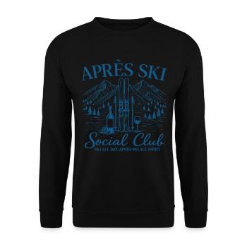 Après Ski Club Ski Goggles - Unisex Sweatshirt - black - Front - Alina (178cm) & Michal (187cm)