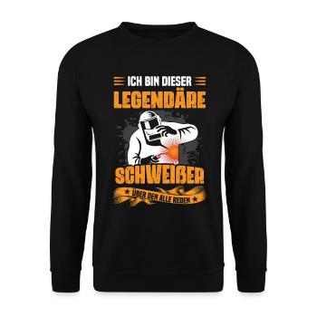 Je suis le soudeur légendaire - Sweat-shirt Unisexe - noir - Devant - Alina (178cm) & Michal (187cm)