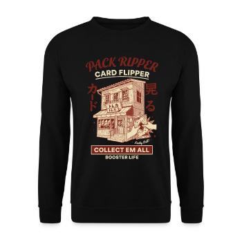 Pack Ripper Card Flipper Collect Em All Booster - Unisex Sweatshirt - black - Front - Alina (178cm) & Michal (187cm)