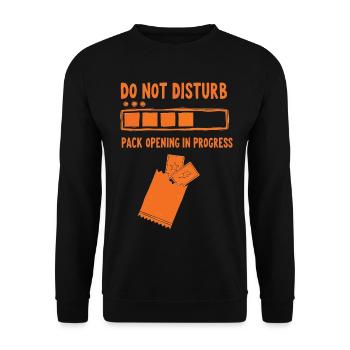 Ne pas interrompre l’ouverture de paquets en cours de trading - Sweat-shirt Unisexe - noir - Devant - Alina (178cm) & Michal (187cm)