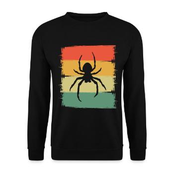 Spinne - Unisex Pullover - Schwarz - Vorne - Alina (178cm) & Michal (187cm)
