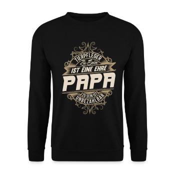 Zookeeper Dad - Unisex Sweatshirt - black - Front - Alina (178cm) & Michal (187cm)