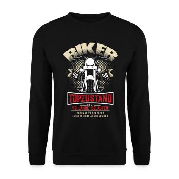 Moto motard pour le 46e anniversaire - Sweat-shirt Unisexe - noir - Devant - Alina (178cm) & Michal (187cm)
