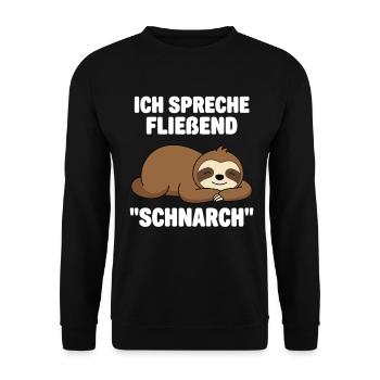 Cadeau drôle de paresseux pour un lendemain - Sweat-shirt Unisexe - noir - Devant - Alina (178cm) & Michal (187cm)